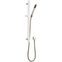 Balterley Rectangular Slider Rail Kit with Outlet Elbow Chrome in Silver
