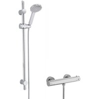 Balterley Thermostatic Bar Valve Water Saving Handset Slider Rail Kit Shower in Silver