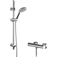 Balterley Thermostatic Bar Valve Single Function Handset Slider Rail in Silver