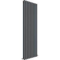 Balterley Embrace Vertical Double Panel Radiator, 1800mm x 528mm - Anthracite in Grey