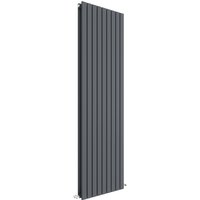 Balterley Lucia Square Vertical Double Panel Radiator, 1800mm x 528mm Anthracite in Grey