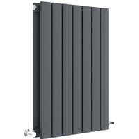 Balterley Lucia Square Horizontal Double Panel Radiator 600mm x 412mm Anthracite in Grey