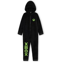 Xbox Men's Onesie Fluffy Gaming Comfy Lounge Nightwear Sleepwear in Black | Size: 15 Years