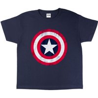 Marvel Boy's Captain America Short Sleeve T-Shirt in Blue | Size: 9-10 Years