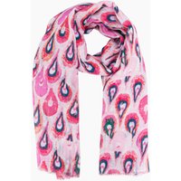 Sarta Women's Adler Lightweight Scarf - Pink/Gold, Teardrop in Gold