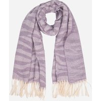 Sarta Women's Purple Zebra Print Blanket Scarf