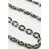 Sarta Women's Marbled Oval Link Acrylic Bag Strap Green