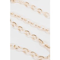 Sarta Women's Marbled Oval Link Acrylic Bag Strap Cream