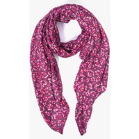 Sarta Women's Blue Animal Print Lightweight Foil Scarf in Fuchsia