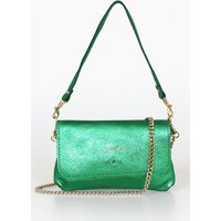 Sarta Women's Olga Italian Leather Mini Crossbody Bag - Bright Green, Metallic in Bright Green