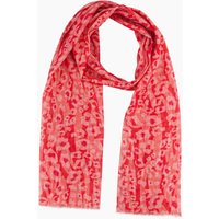 Sarta Women's Mika Lightweight Scarf - Red, Leopard Print in Red