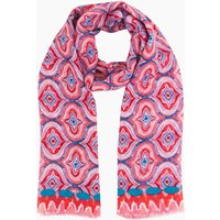 Sarta Women's Bree Lightweight Scarf - Red, Moroccan Tiles in Red
