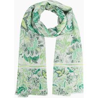 Sarta Women's Murphy Lightweight Scarf - Green, Paisley Floral in Green