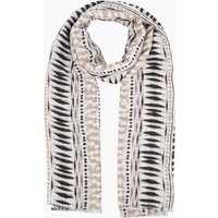 Sarta Women's Madeline Lightweight Scarf - Neutral, Boho Geometric in Natural