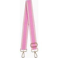 Sarta Women's Emerson Woven Bag Strap - Pink, Striped Trim in Pink