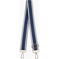 Sarta Women's Emerson Woven Bag Strap - Navy Blue, Striped Trim