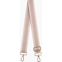 Sarta Women's Emerson Woven Bag Strap - Stone, Striped Trim in Beige