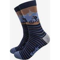 Striped Mountain Biking Bamboo Socks