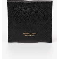 Sarta Women's Brooklynn Italian Leather Card Wallet - Black, Pebbled in Black