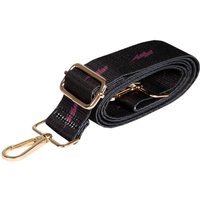 Sarta Women's Lightning Bolt Woven Bag Strap - Purple/Black in Black