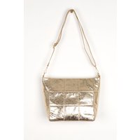 Etre Women's Gold Metallic Faux Leather Medium Crossbody Bag