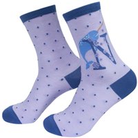 Sock Talk Women's Bamboo Socks - Lilac, Alphabet N in Lilac | Size: 3-7