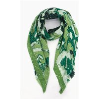Sarta Women's Leah Gold Foil Lightweight Scarf - Green