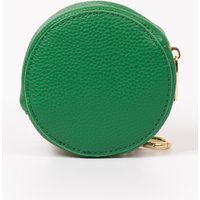 Etre Women's Finley Round Coin Purse - Green, Pebbled Faux Leather in Green
