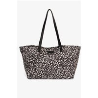 Etre Women's Cream Leopard Print Large Tote Handbag