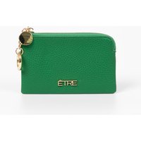 Etre Women's Arlo Small Coin Purse - Green, Faux Leather in Green