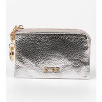 Etre Women's Arlo Small Coin Purse - Silver, Faux Leather in Silver