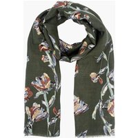 Sarta Women's Vaeda Vintage Floral Print Lightweight Scarf in Khaki