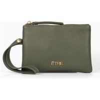 Etre Women's Scout Faux Leather Wristlet Purse in Khaki
