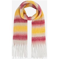 Sarta Women's Dallas Red Yellow Stripe Heavyweight Winter Scarf