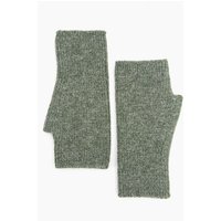 Sarta Women's Dylan Wrist Warmers - Khaki, Knitted in Khaki