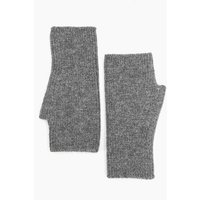 Sarta Women's Dylan Wrist Warmers - Dark Grey, Knitted in Dark Grey