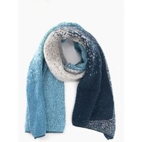 Lia Heavyweight Scarf Blue Ombre Block