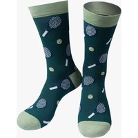 Sock Talk Men's Tennis Bamboo Socks - Green | Size: 7-11