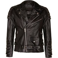 Embossed Brando Biker Jacket Chicago