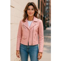 Classic Brando Biker Jacket Soweto Pink