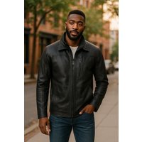 Warm Mid Length Biker Coat Colac