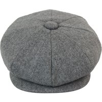 Infinity Leather Men's Peaky Blinders Newsboy 8 Panel Hat in Grey | Size: Medium