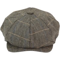 Infinity Leather Men's Peaky Blinders Herringbone Hat in Tan | Size: Small