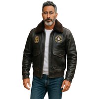Flying Bomber Sheepskin Collar G 1 Aviator Jacket Roma