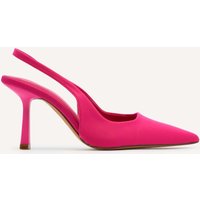 Fling Hot Pink Lycra Sling Back Court Heel Standard Fit