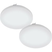 Loops 2 PACK Wall Flush Ceiling Light Colour White Shade White Plastic LED 17.3W Incl