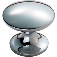 Loops Fingertip Cabinet Door Knob 30mm Diameter Polished Chrome Cupboard Handle