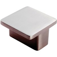 Loops Square T Shape Cupboard Door Knob 38 x 38mm Satin Nickel Cabinet Handle in Metallics