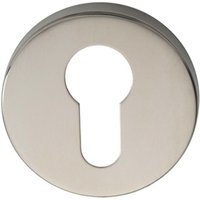 Loops 52mm Euro Profile Round Escutcheon Concealed Fix Bright Stainless Steel in Metallics