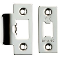 Loops Forend Strike & Fixing Pack Suitable for Tubular Latch Bright Steel in Metallics